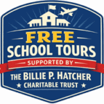 Free school field trips at Aviation Heritage Park & Museum made possible by the Billie P. Hatcher Charitable Trust